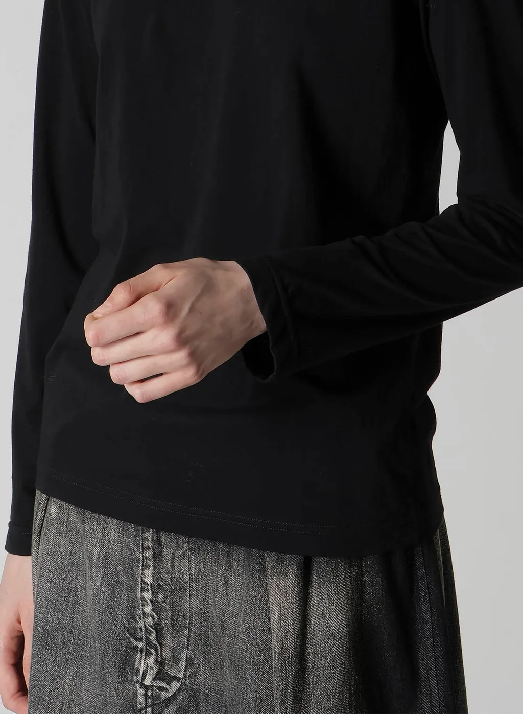 Soft Jersey High Neck Long T
