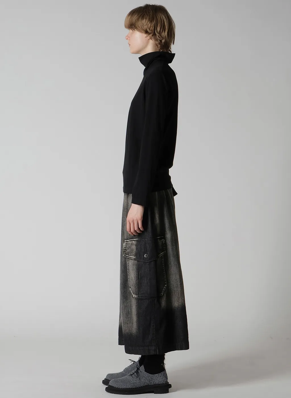 Soft Jersey High Neck Long T