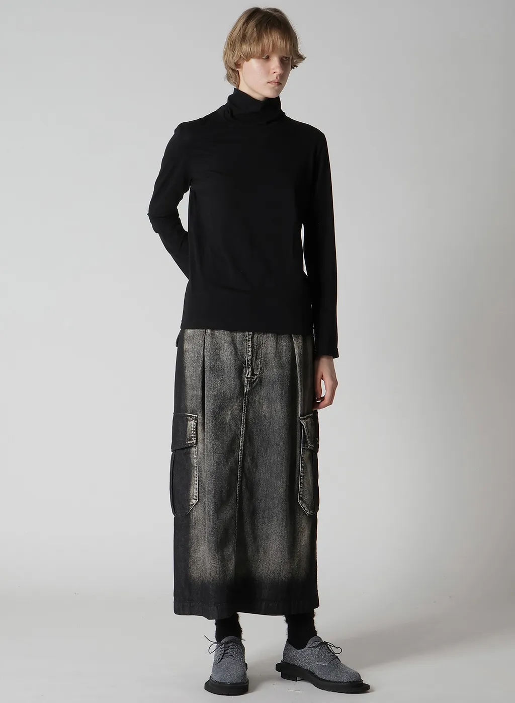 Soft Jersey High Neck Long T