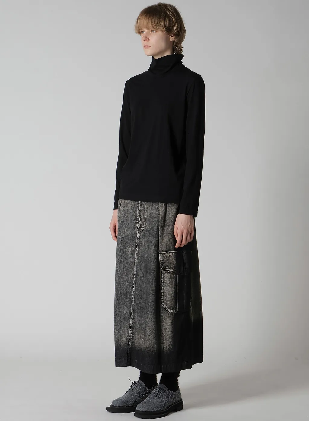 Soft Jersey High Neck Long T