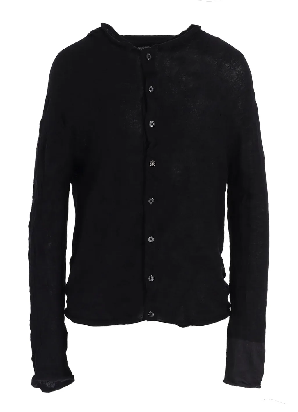 Off Neck Wrinkled Long Sleeve Cardigan
