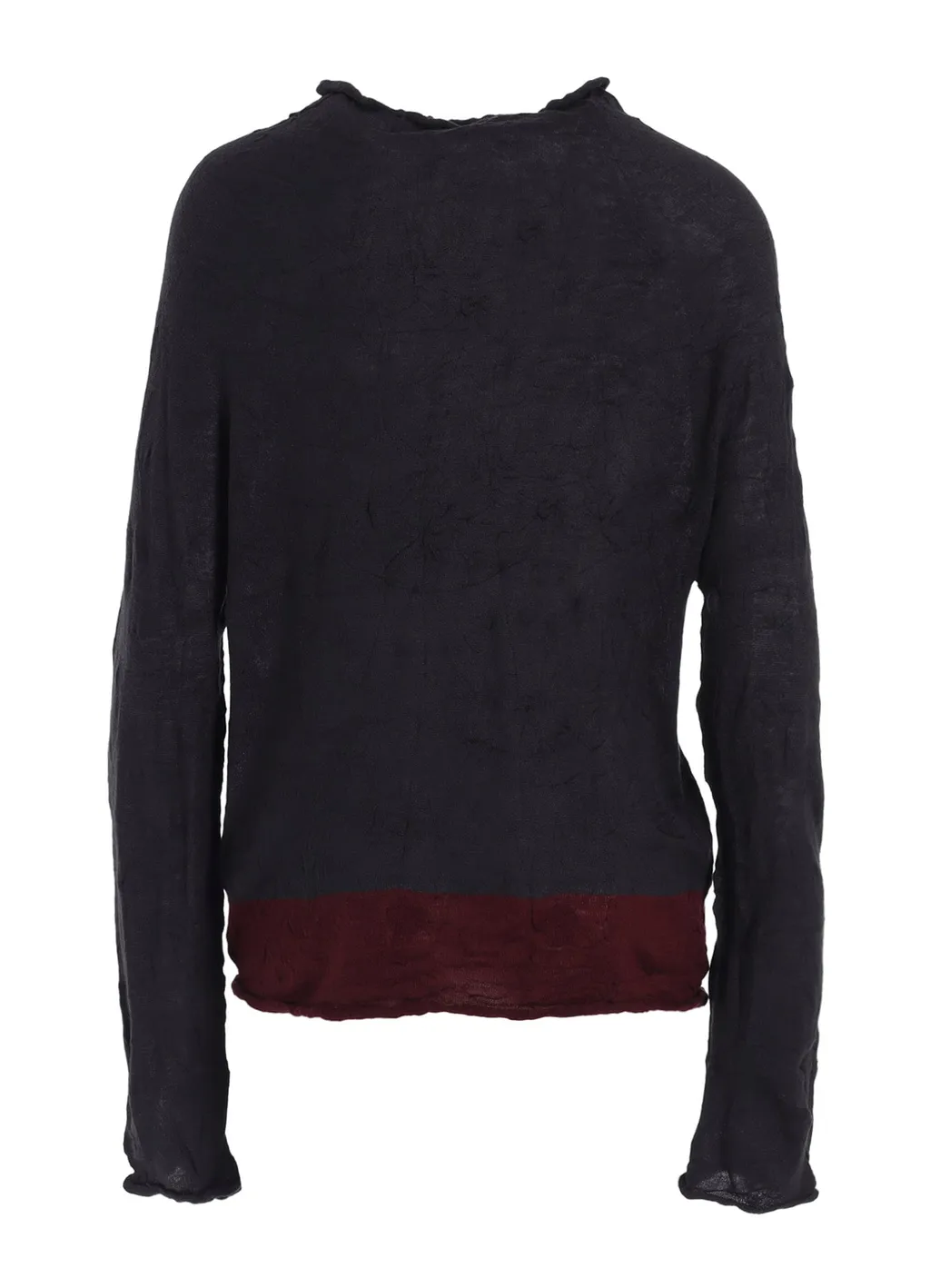 Off Neck Wrinkled Long Sleeve Pullover