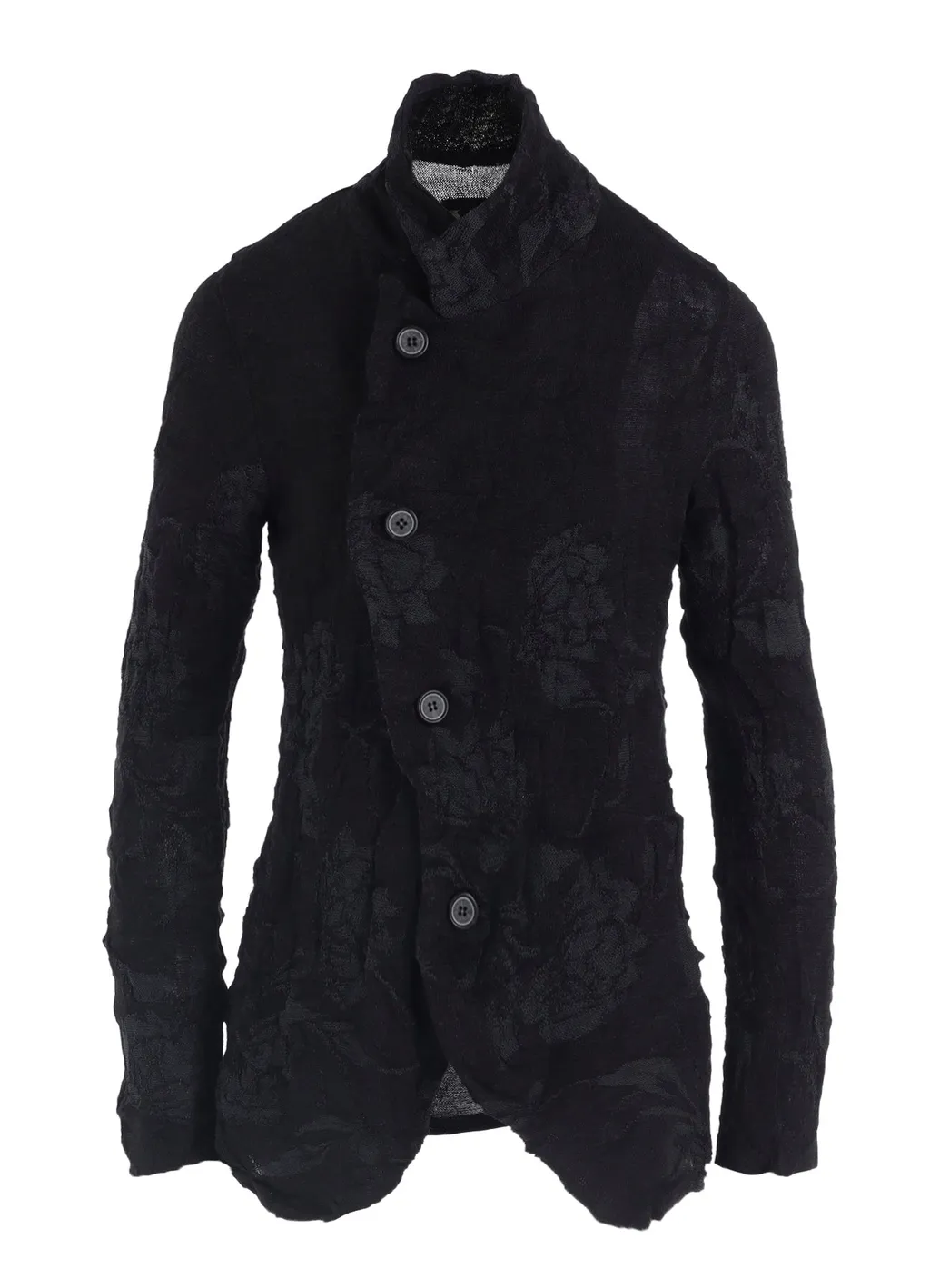 Big Flower Wrinkled Knit Jacket