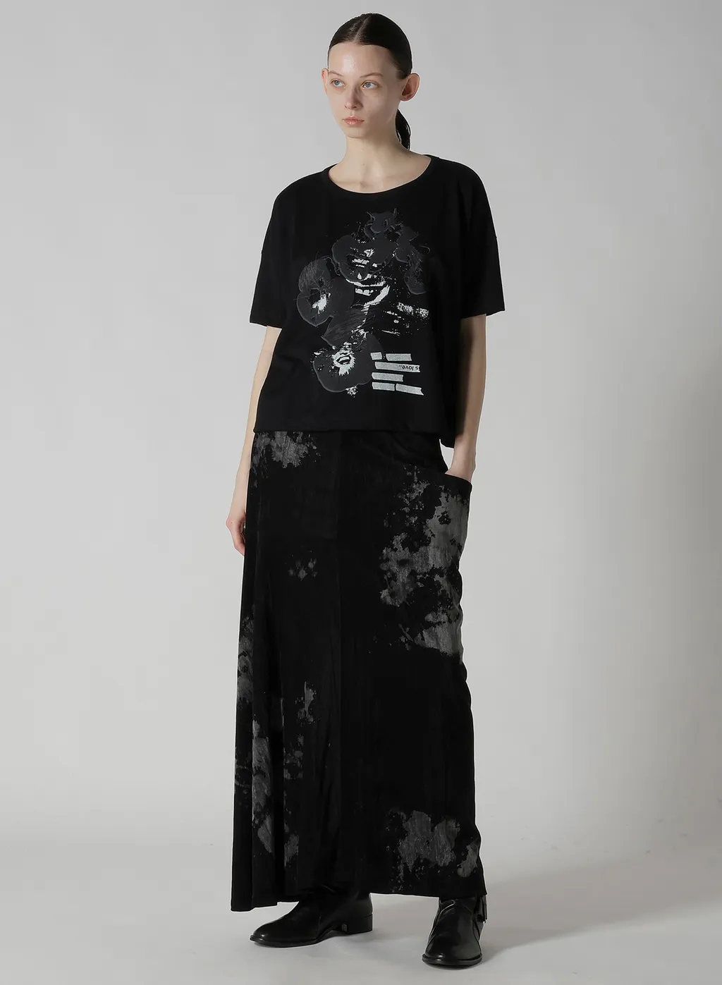 Flower Print Half Sleeve T