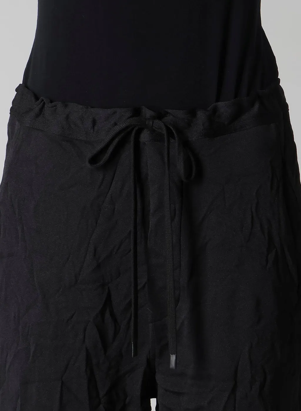 Wrinkle-Effect Tapered Pants