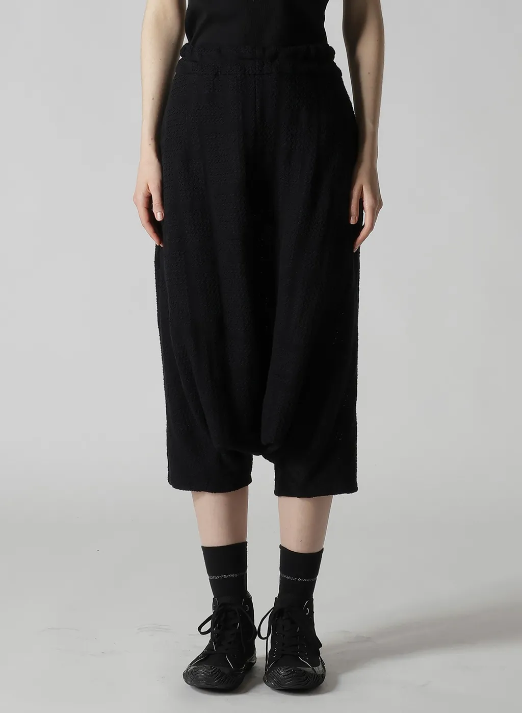 Geometric Sheer Jq Pocket Sarouel Pants