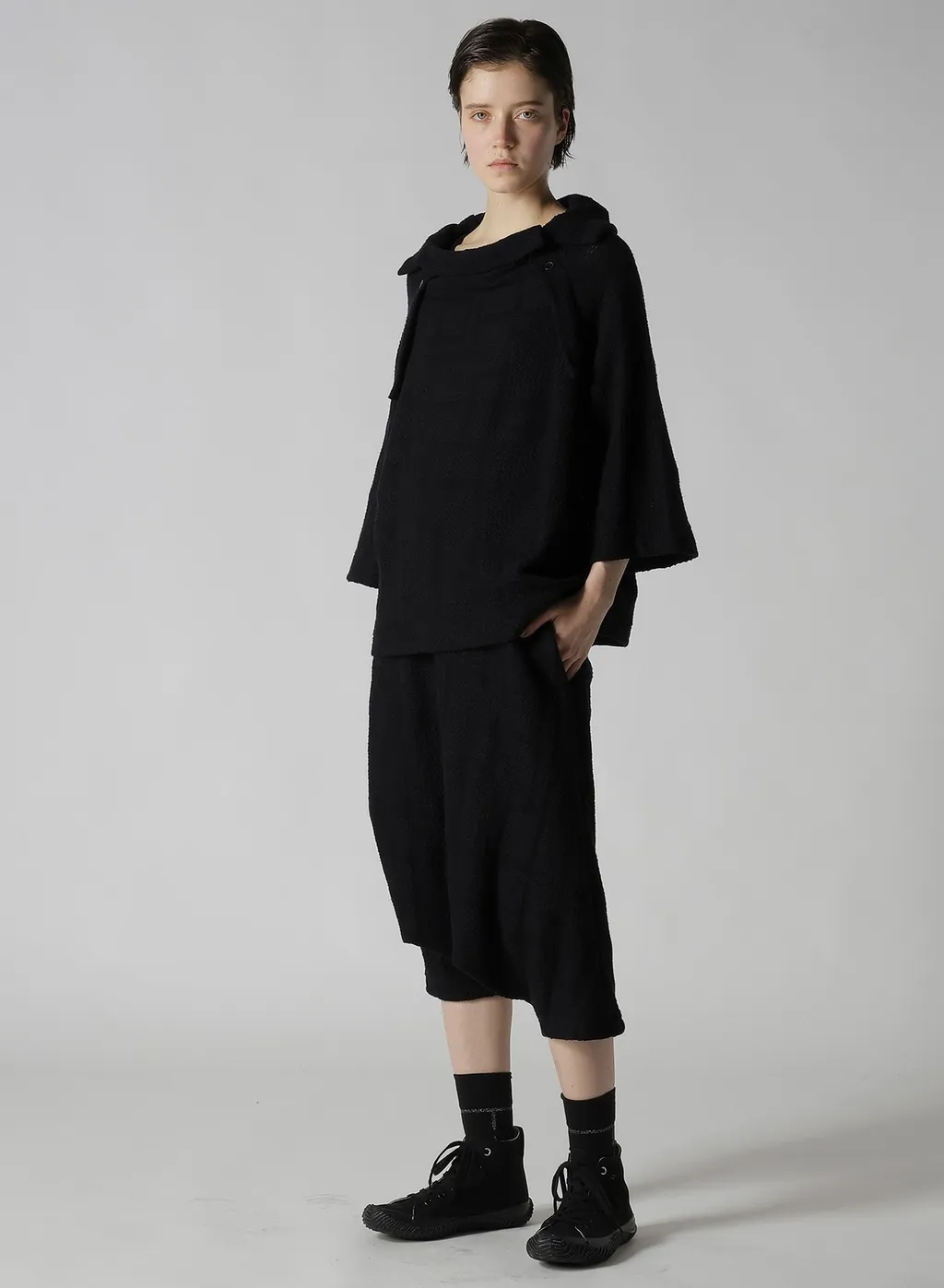 Geometric Sheer Jq Pocket Sarouel Pants
