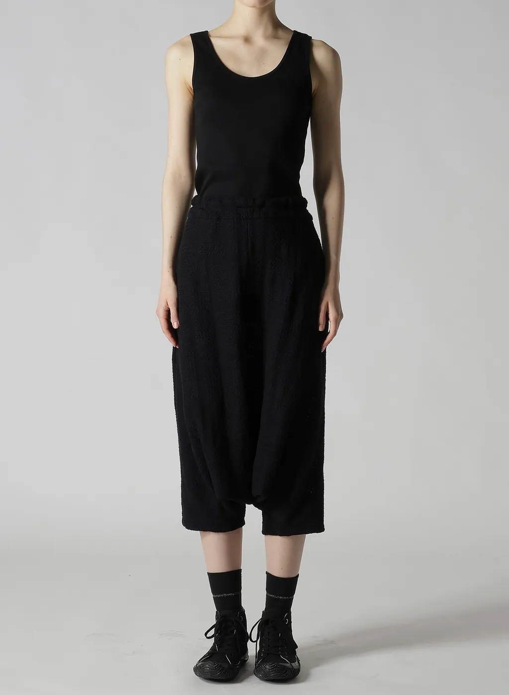 Geometric Sheer Jq Pocket Sarouel Pants