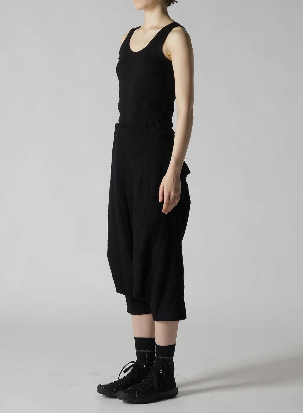 Geometric Sheer Jq Pocket Sarouel Pants