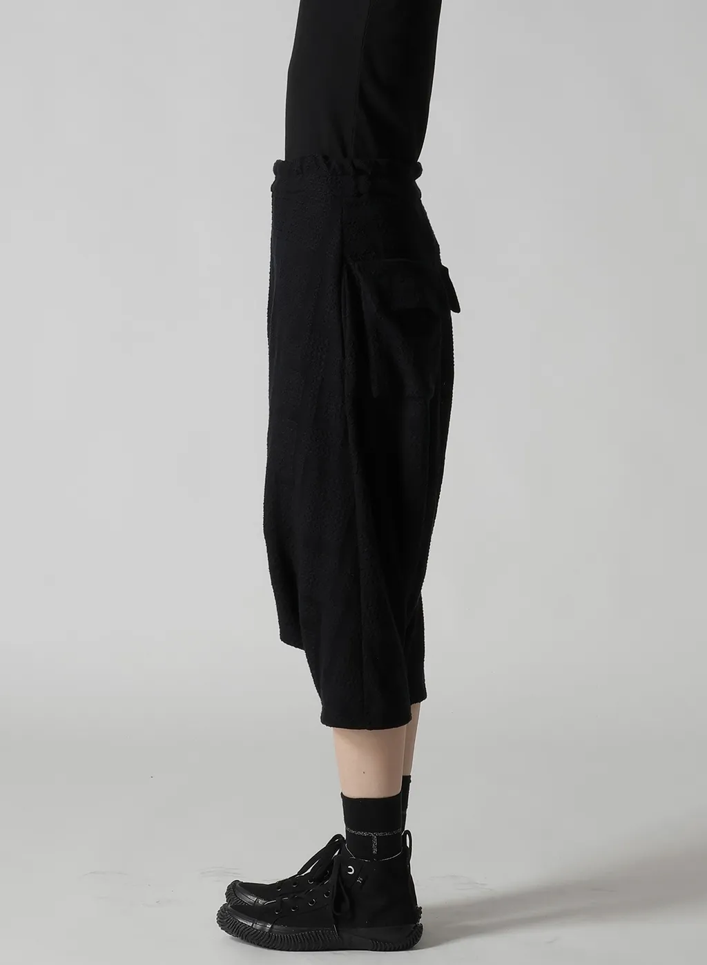 Geometric Sheer Jq Pocket Sarouel Pants