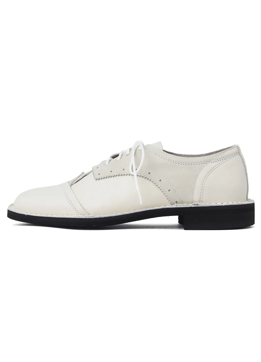 Raw-Edge Leather Derby Shoes