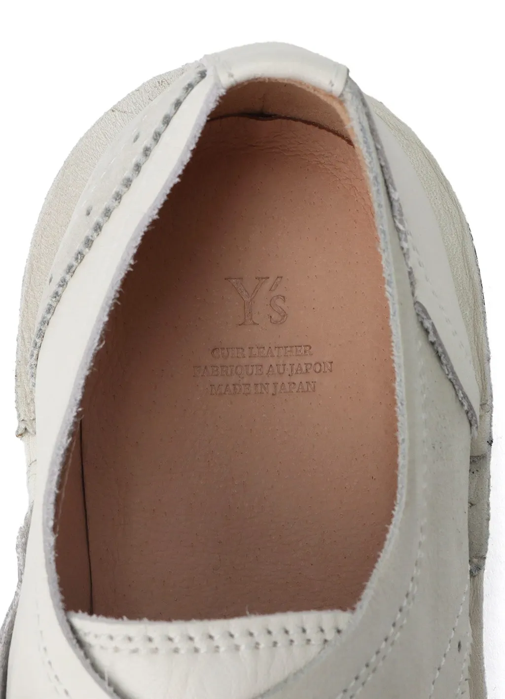 Raw-Edge Leather Derby Shoes