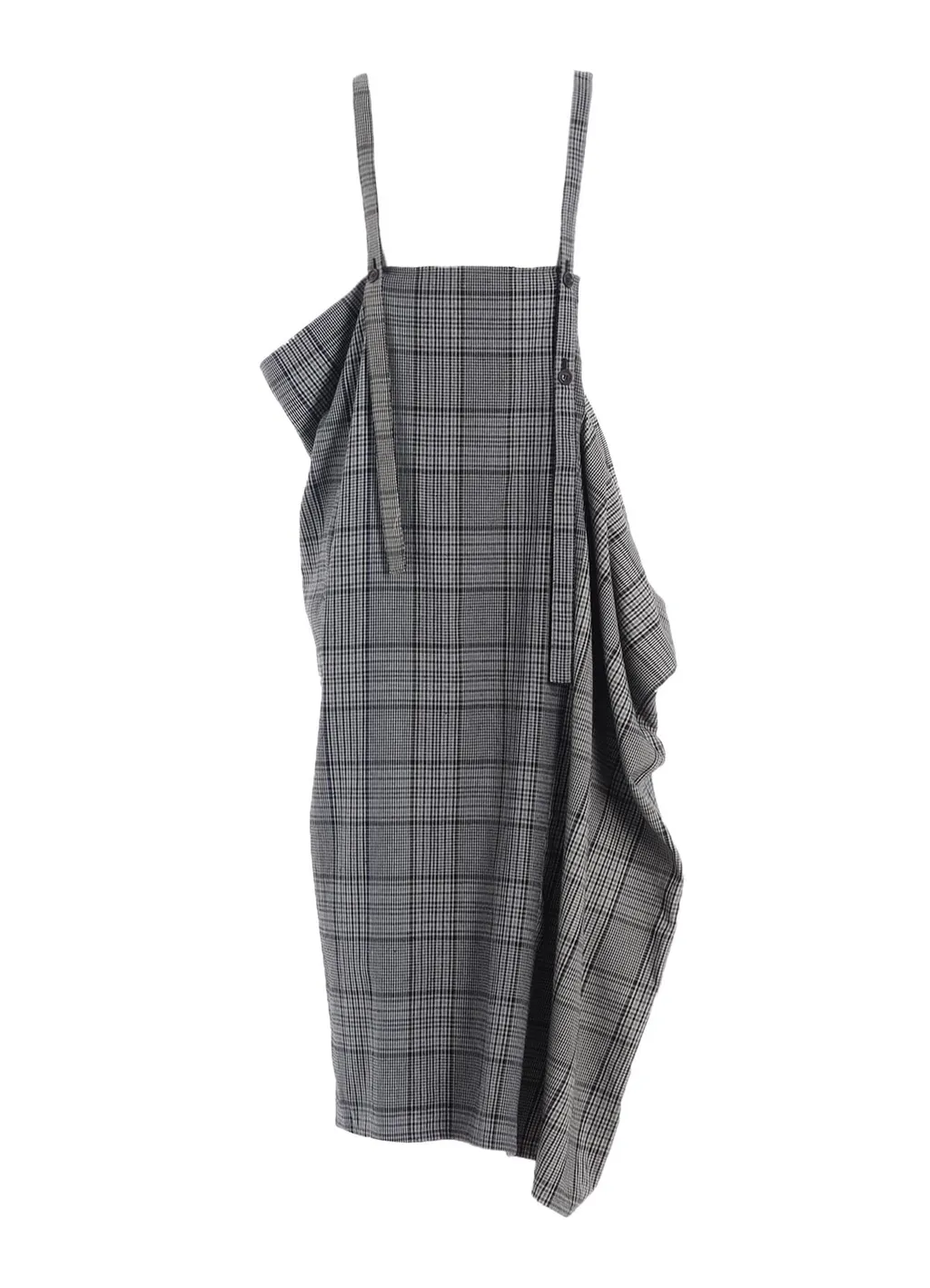 Grid Plaid Square Shoulder Strap Dress