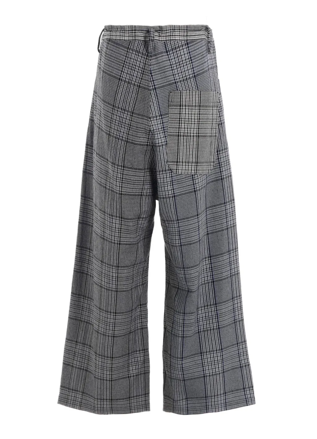 Grid Plaid Long Straight Pants