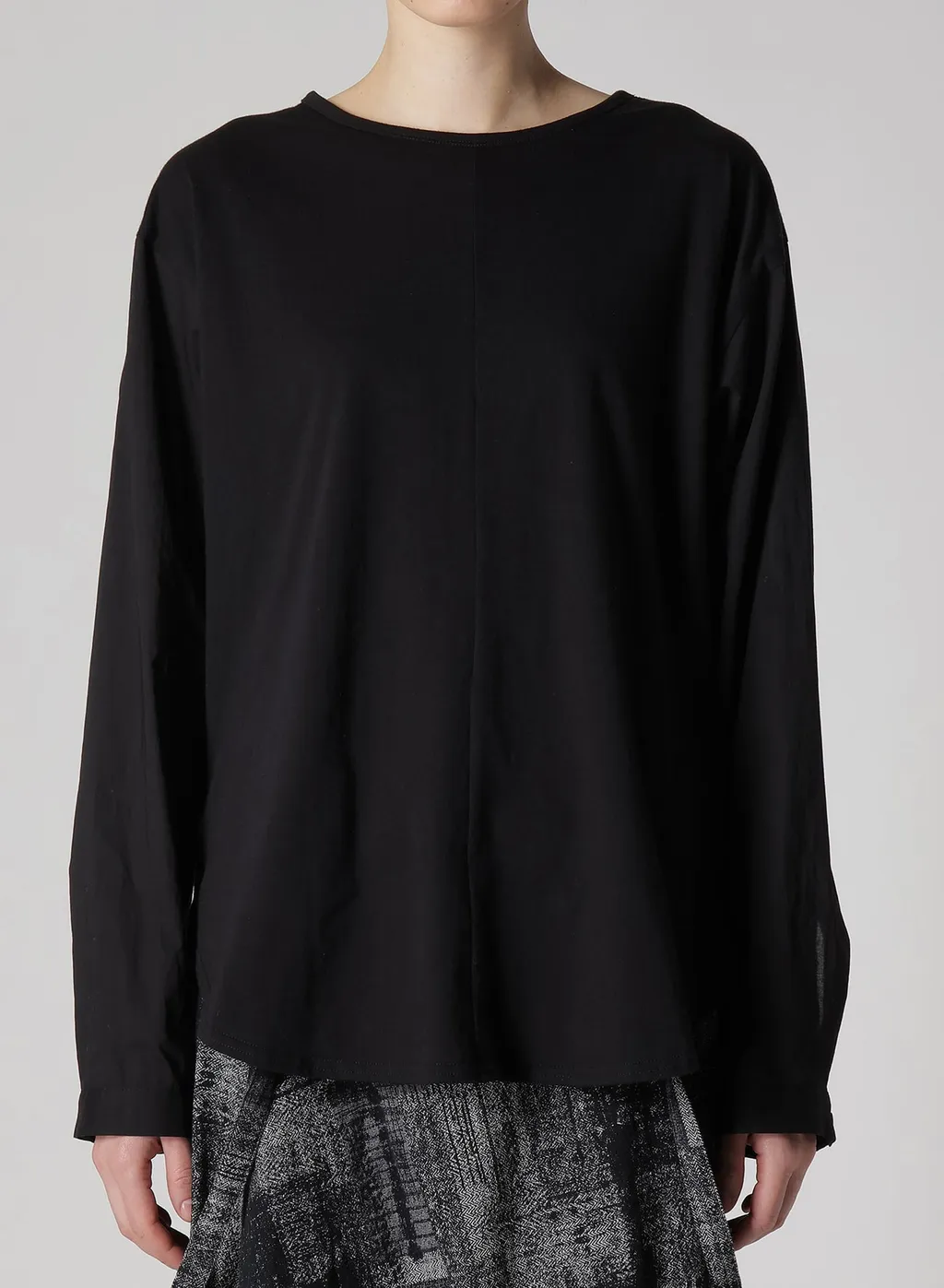 Cotton Lawn Cut&Sewn Combination Pullover