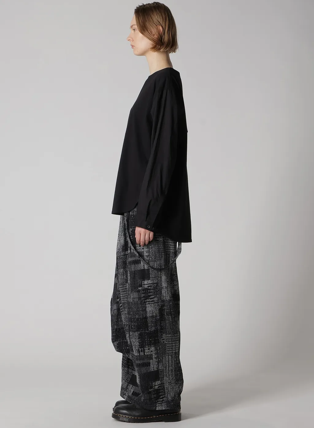 Cotton Lawn Cut&Sewn Combination Pullover
