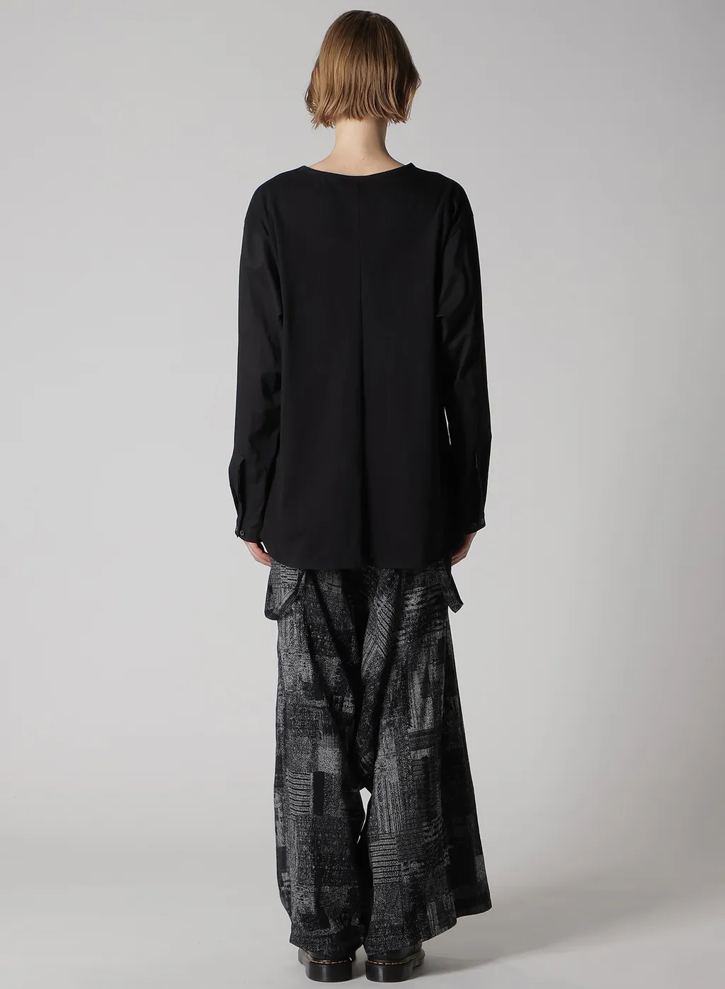 Cotton Lawn Cut&Sewn Combination Pullover