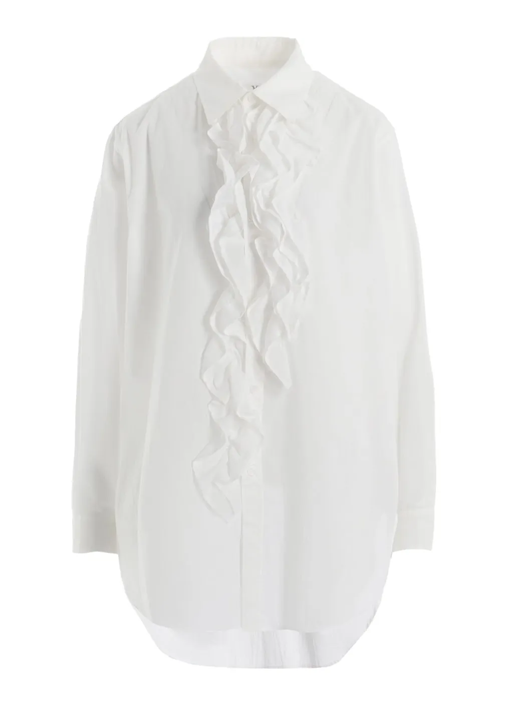 Cotton Lawn Untrimmed Frill Blouse