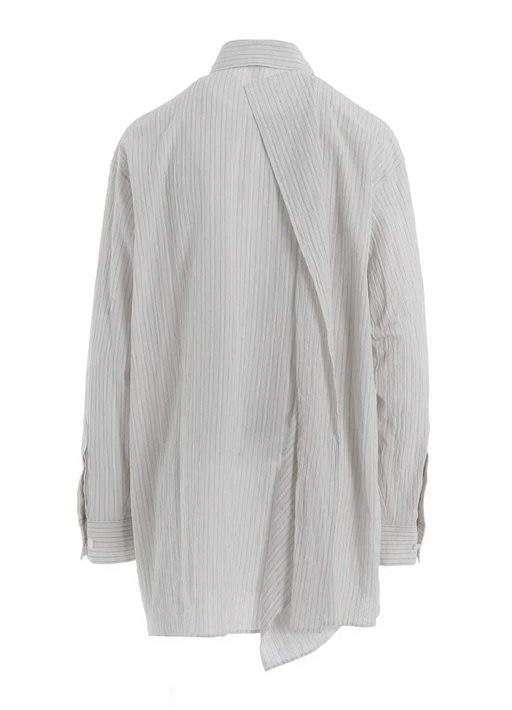 Cotton Voile Back-Side Cloth Stripe Blouse