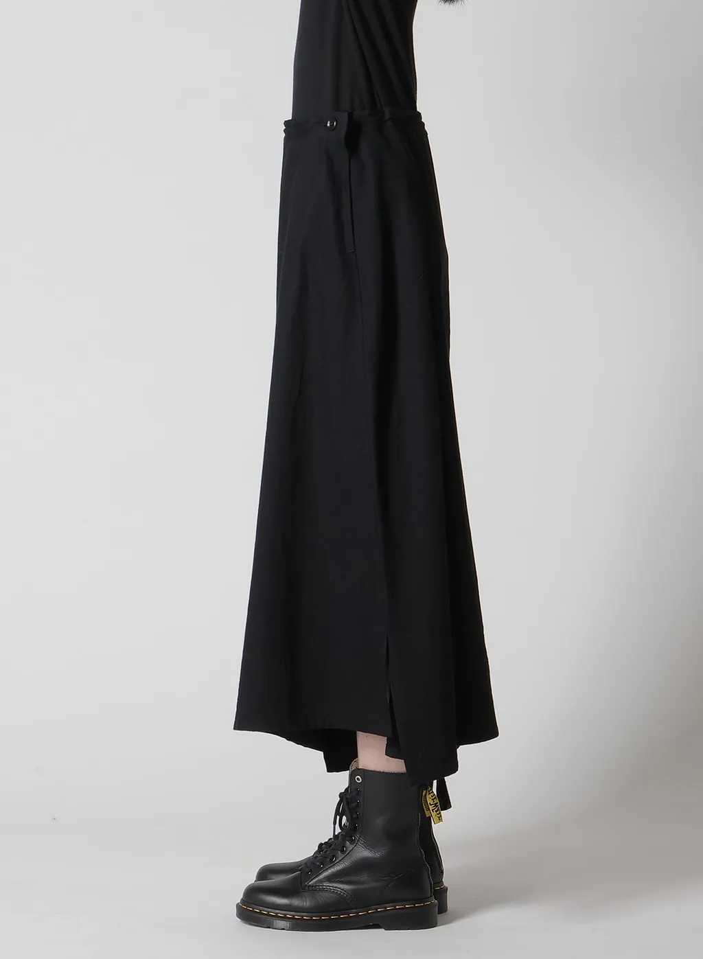 Crepe De Chine/6Oz Denim Right Dart Flare Pants