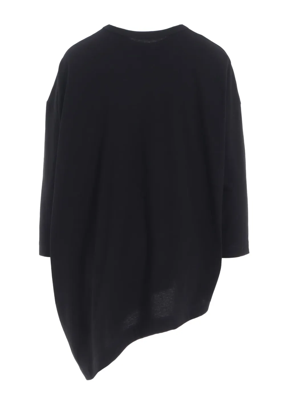 Cotton Jersey Animal Print Asymmetry Drape T