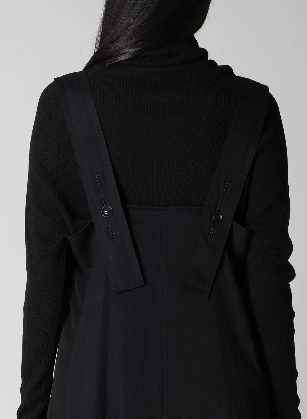 Crepe De Chine/6Oz Denim Work Dress With Pocket