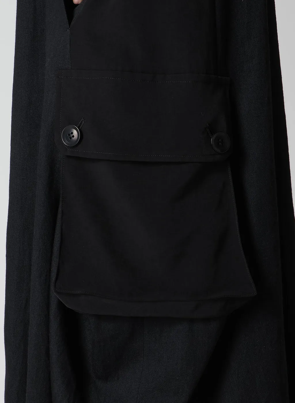 Crepe De Chine/6Oz Denim Work Dress With Pocket