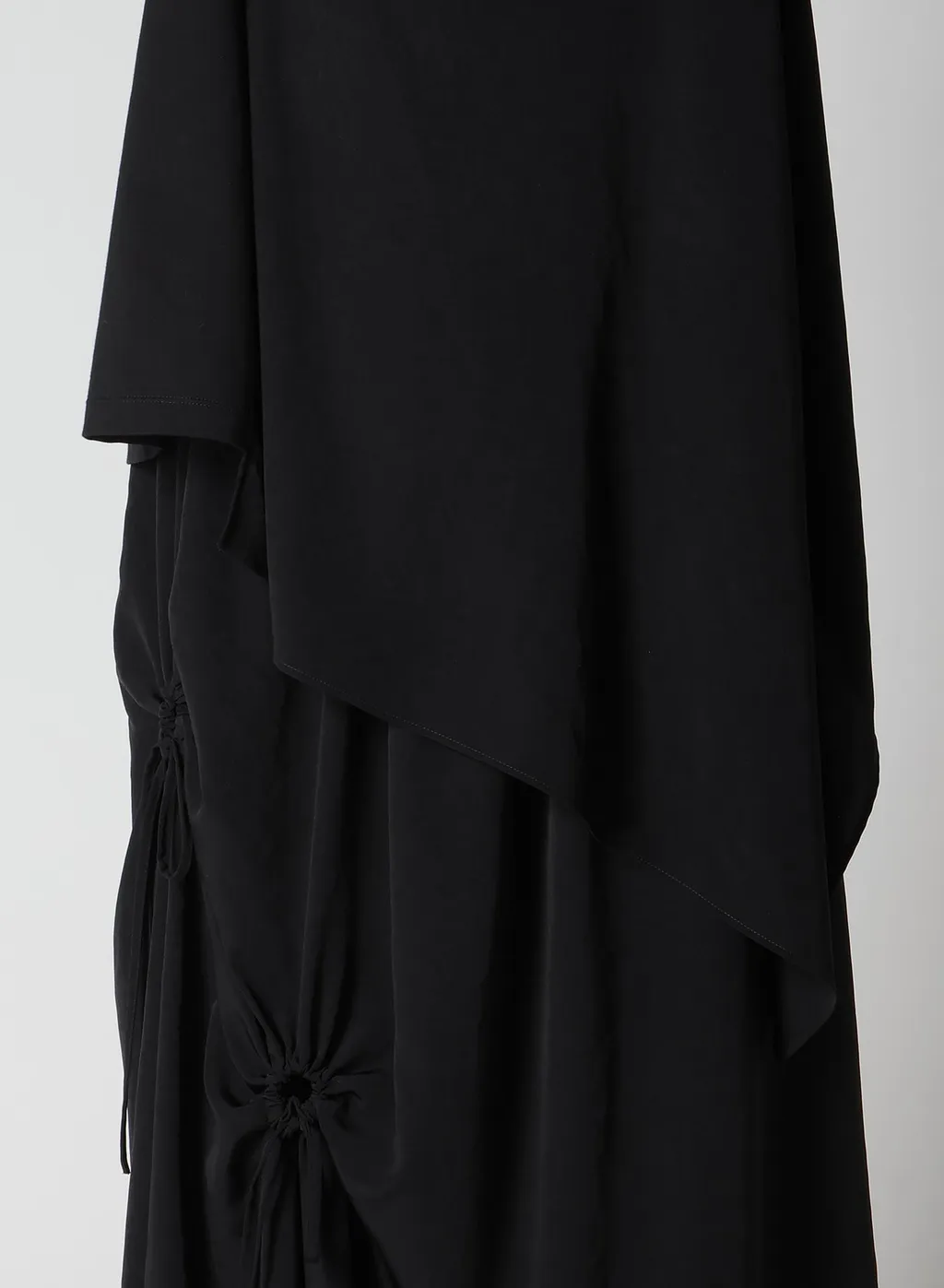 Crepe De Chine/Cotton Jersey Combination Long Sleeeve T