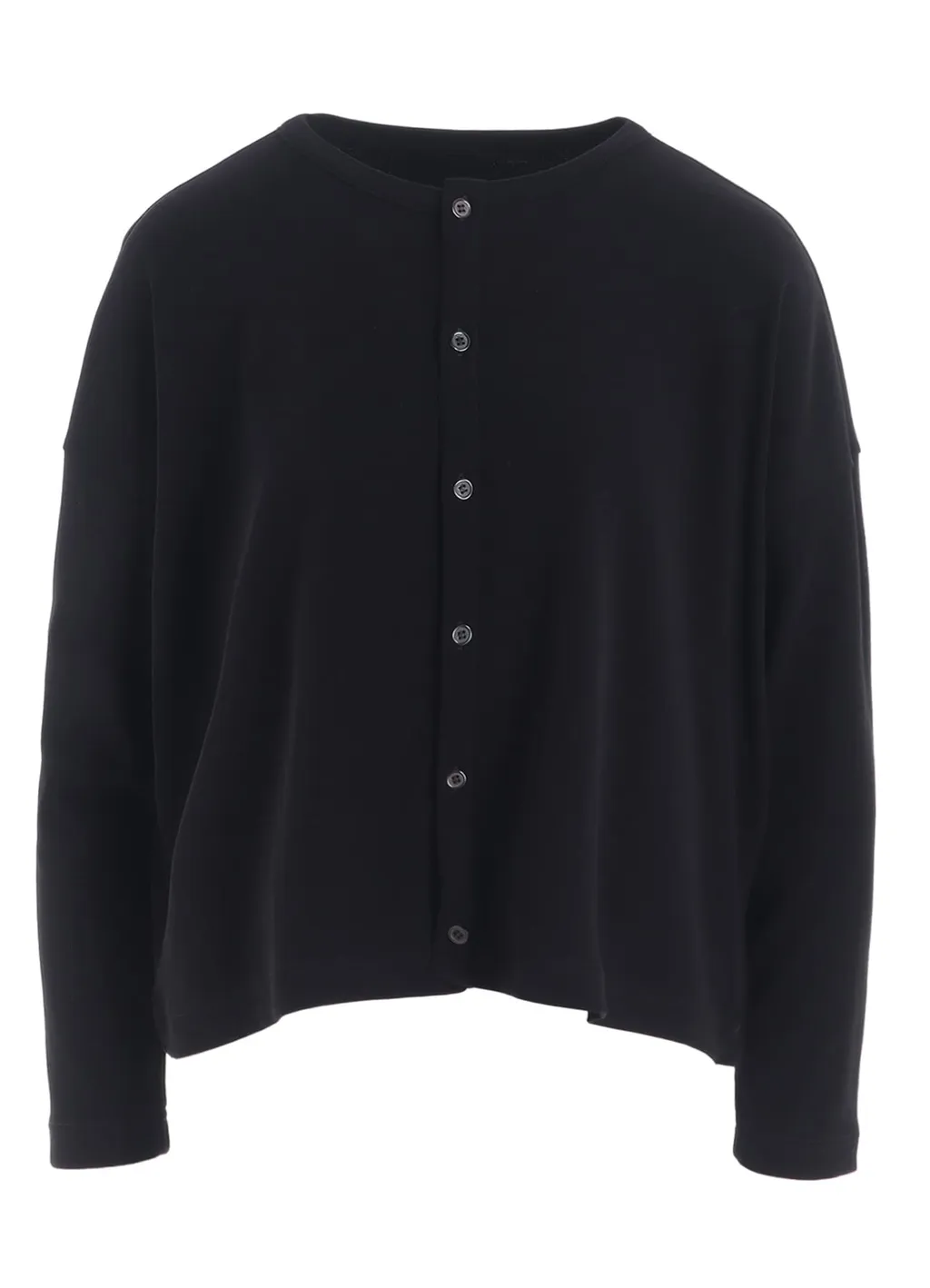 Hard-Twist Cropped Round Neck Cardigan