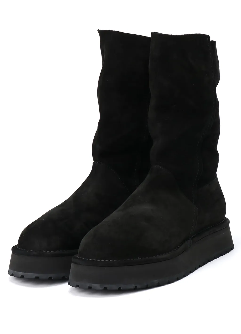 Nubuck Leather Slip-On Boots