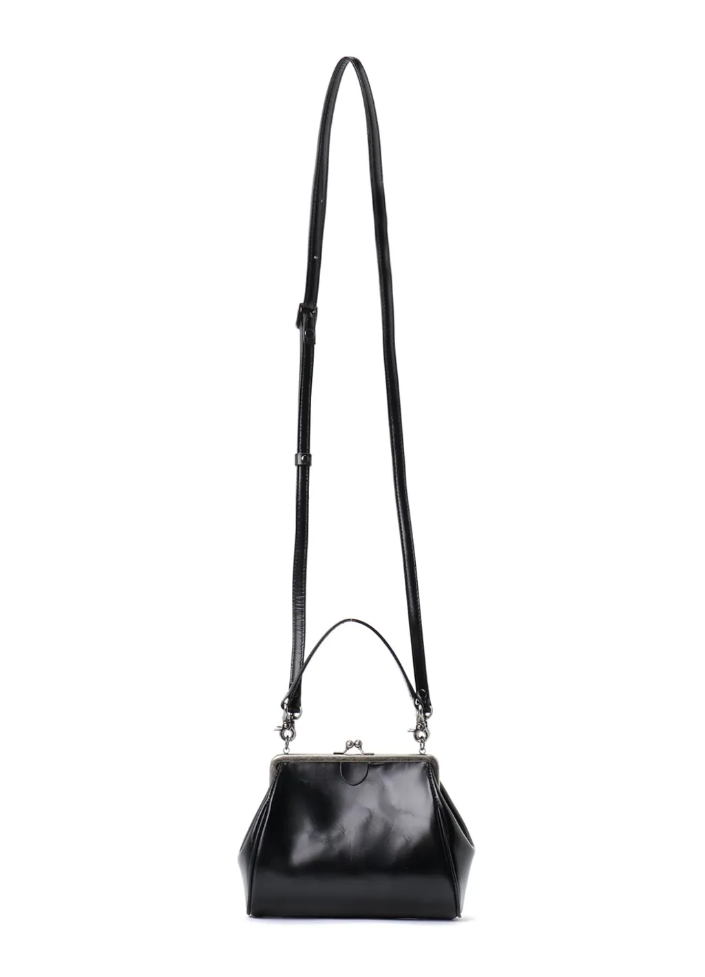 Semi-Matte Leather Shoulder Bag W/ Metal Clasp