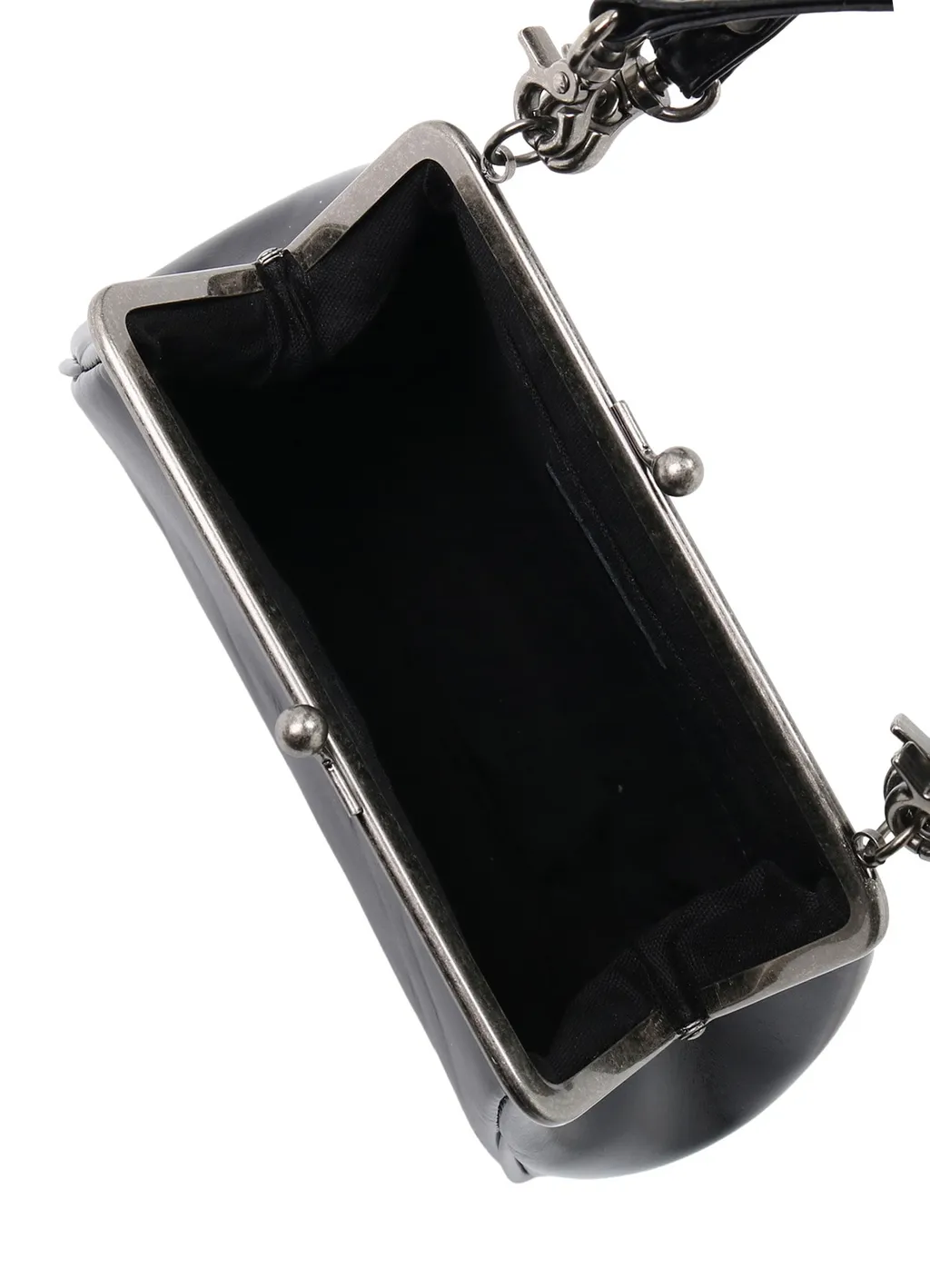 Semi-Matte Leather Shoulder Bag W/ Metal Clasp