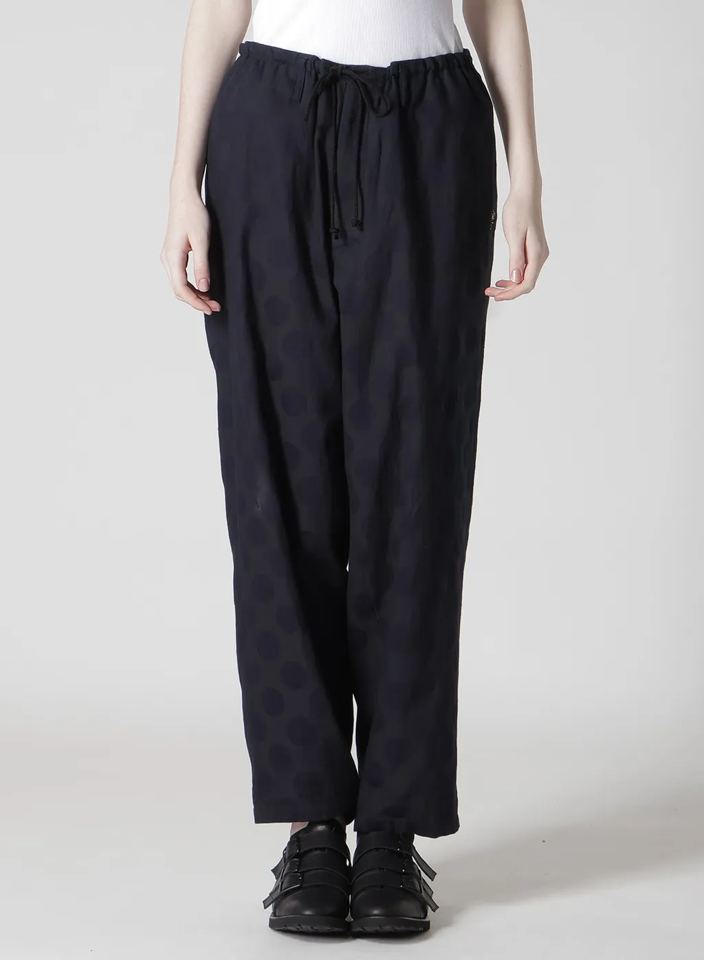5Oz Polka Dots Jq Denim Y's Stitch Pants W/ Waist String