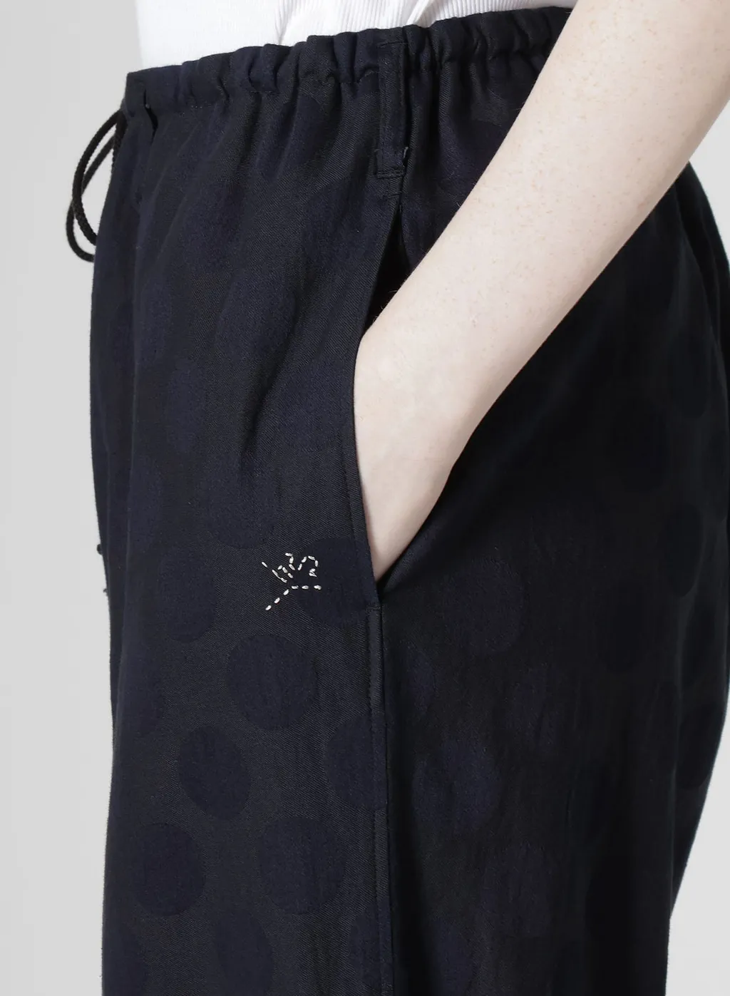 5Oz Polka Dots Jq Denim Y's Stitch Pants W/ Waist String