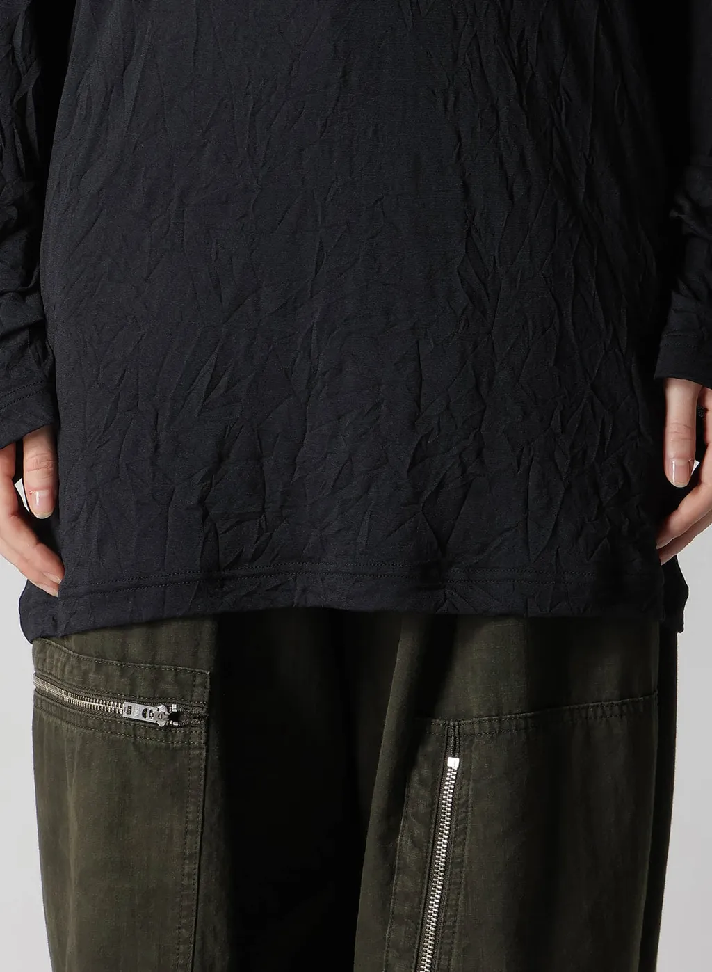 Wrinkle Jersey Y's Stitch Long Big T