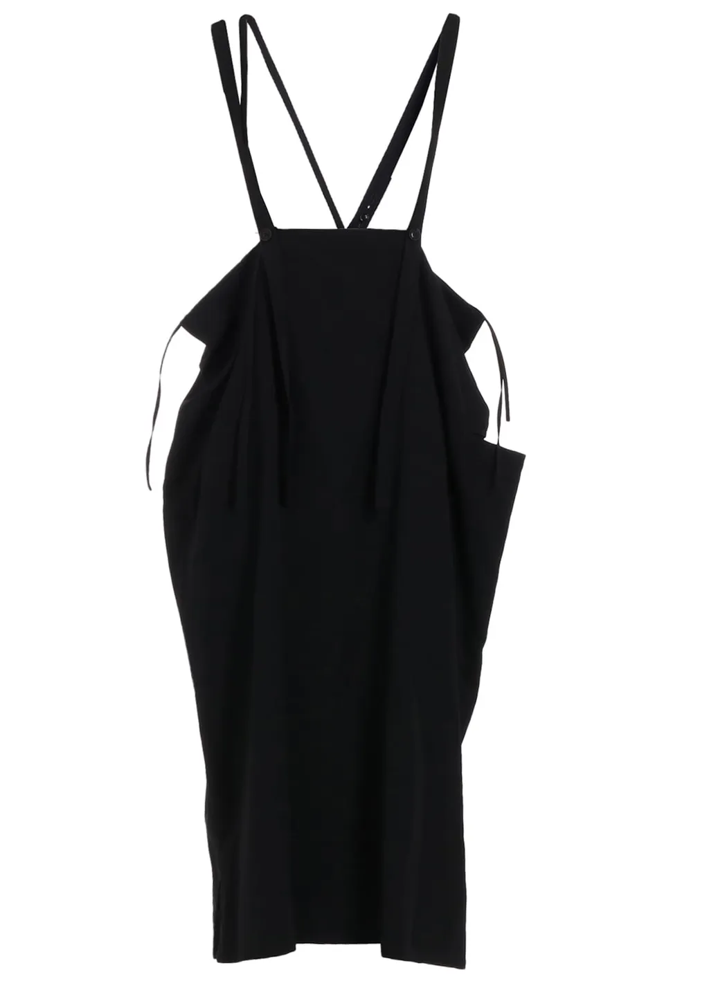 Wool Gabardine Shoulder Strap Dress