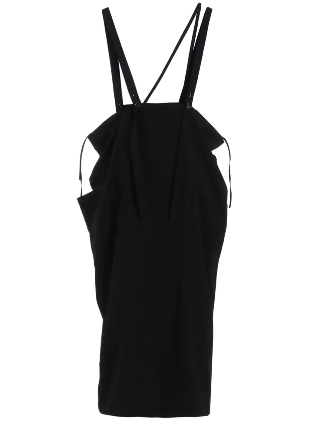 Wool Gabardine Shoulder Strap Dress