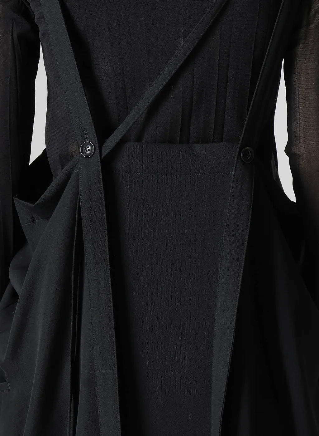 Wool Gabardine Shoulder Strap Dress