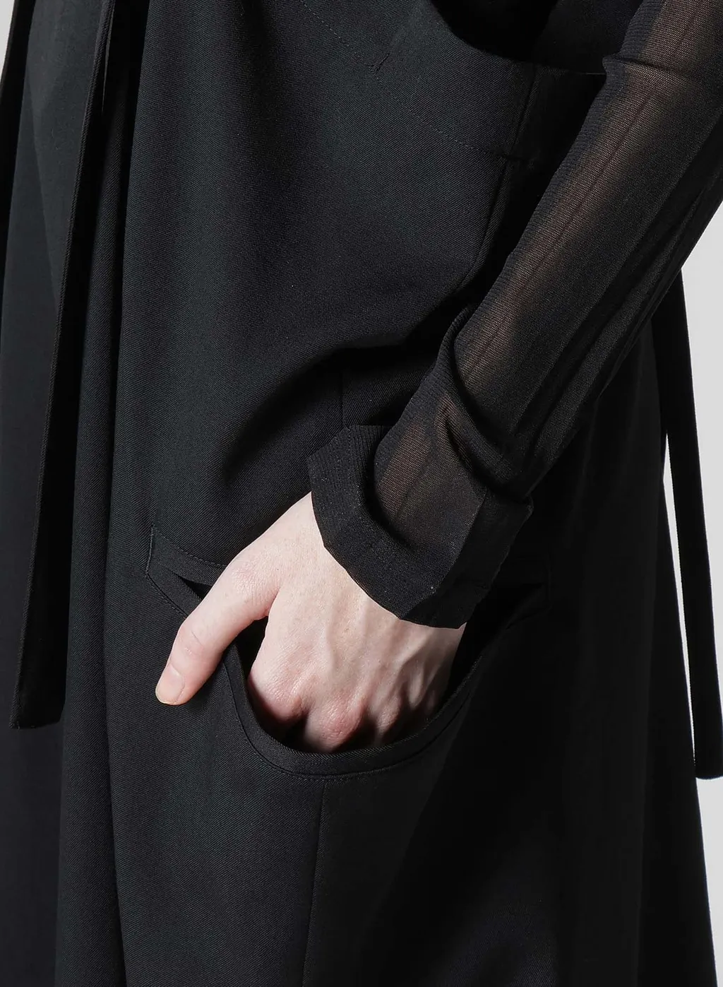 Wool Gabardine Shoulder Strap Dress