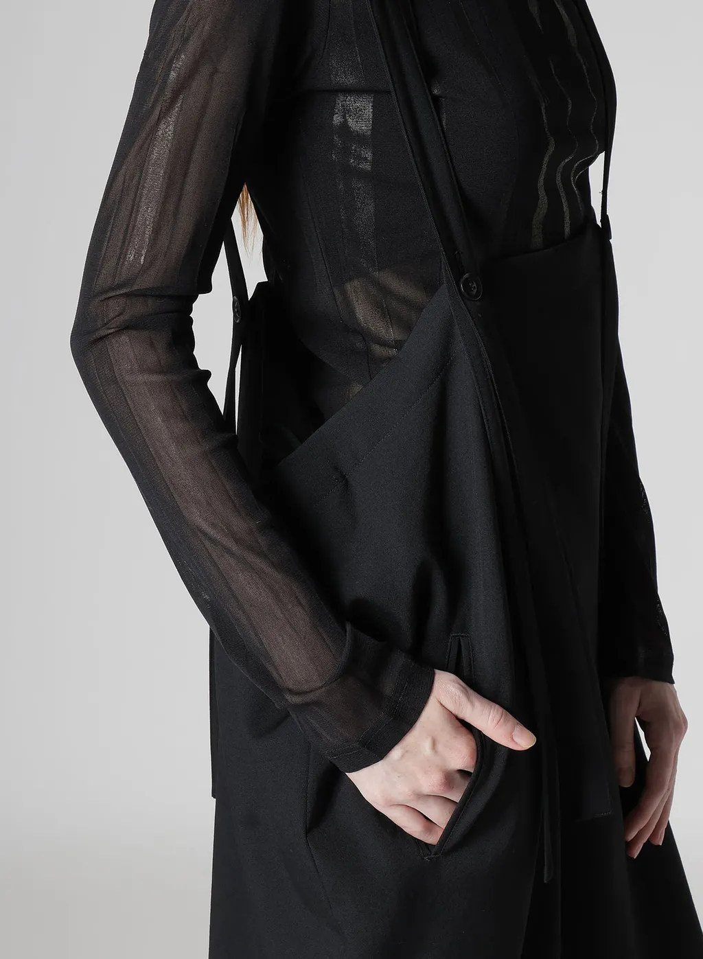 Wool Gabardine Shoulder Strap Dress