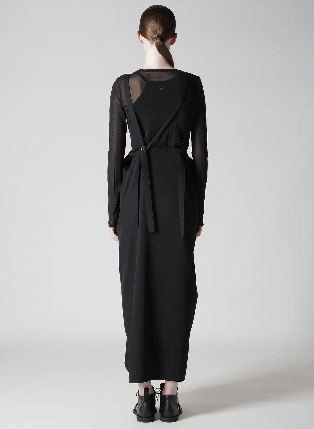 Wool Gabardine Shoulder Strap Dress