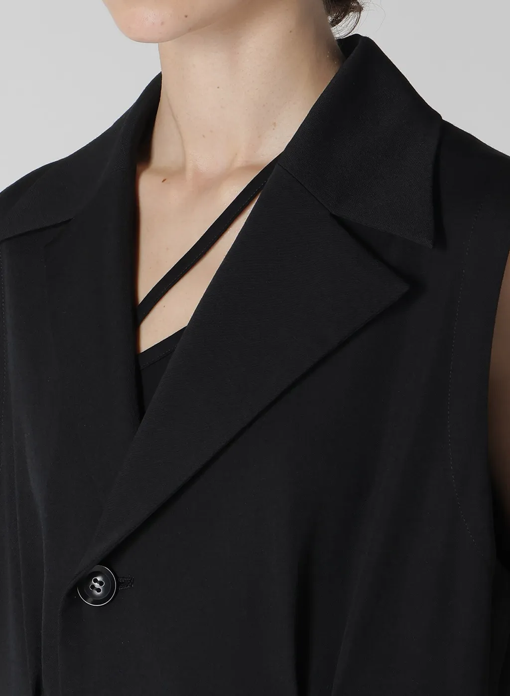 Wool Gabardine Zip Tucked Jump Suit