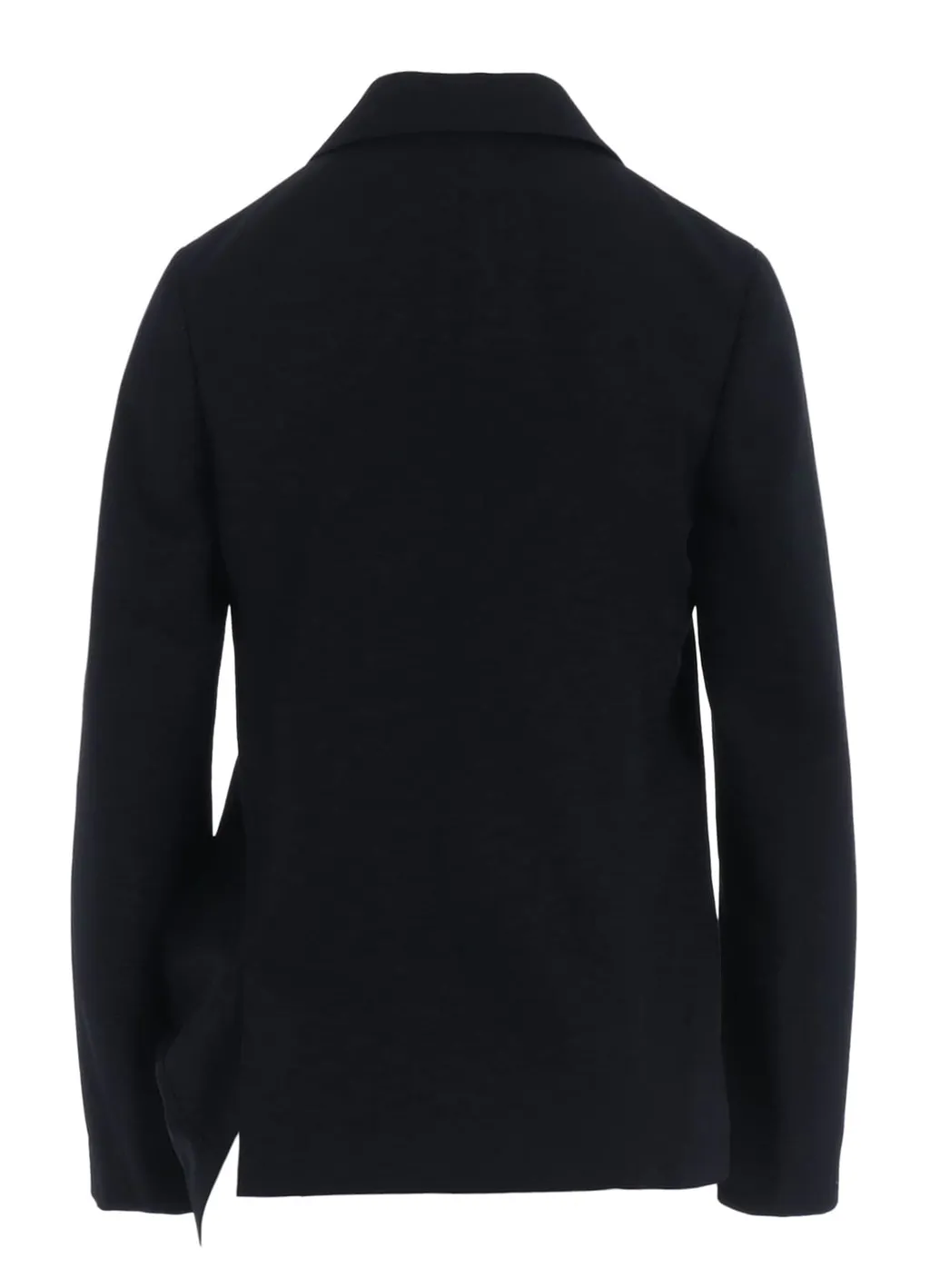 Wool Gabardine Left Side Dropped Jacket