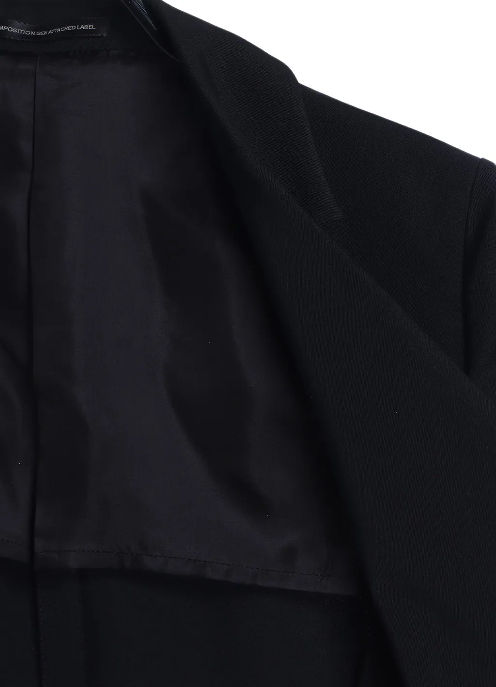 Wool Gabardine Left Side Dropped Jacket