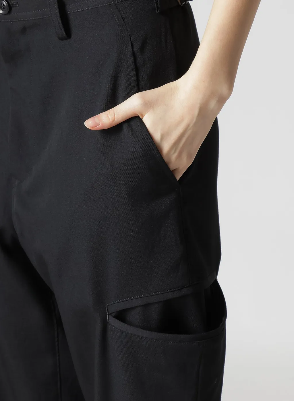 Wool Gabardine Tapered Pants