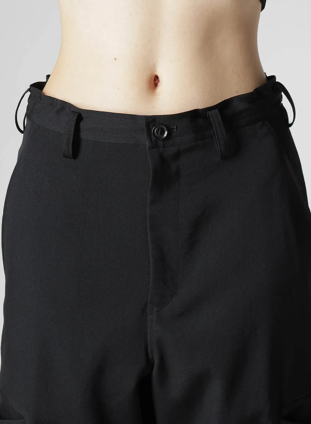 Wool Gabardine Tapered Pants