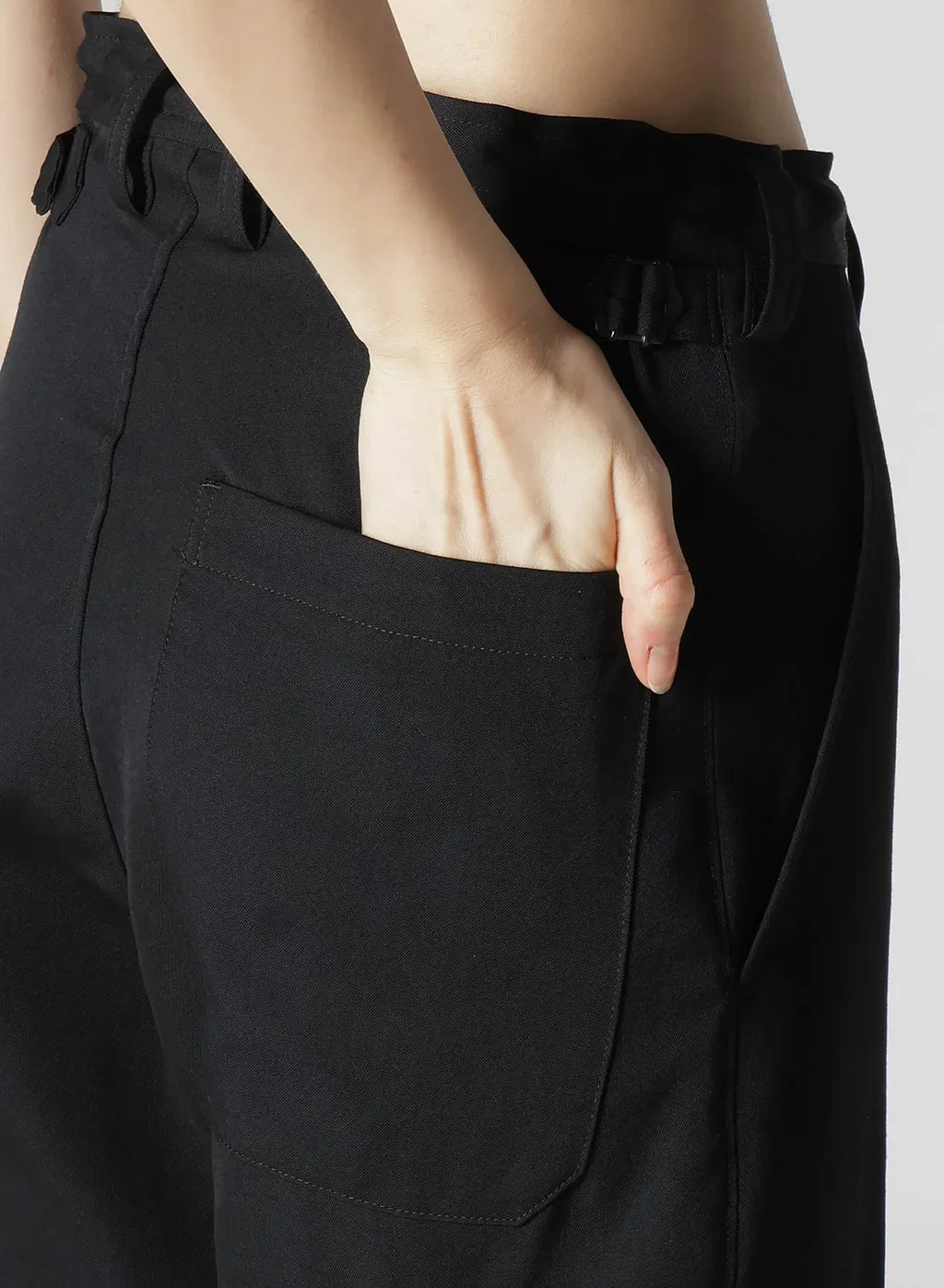 Wool Gabardine Tapered Pants