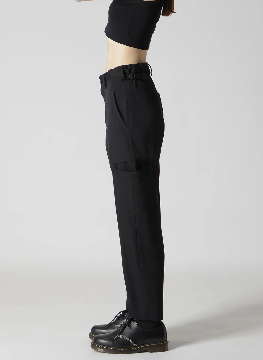 Wool Gabardine Tapered Pants