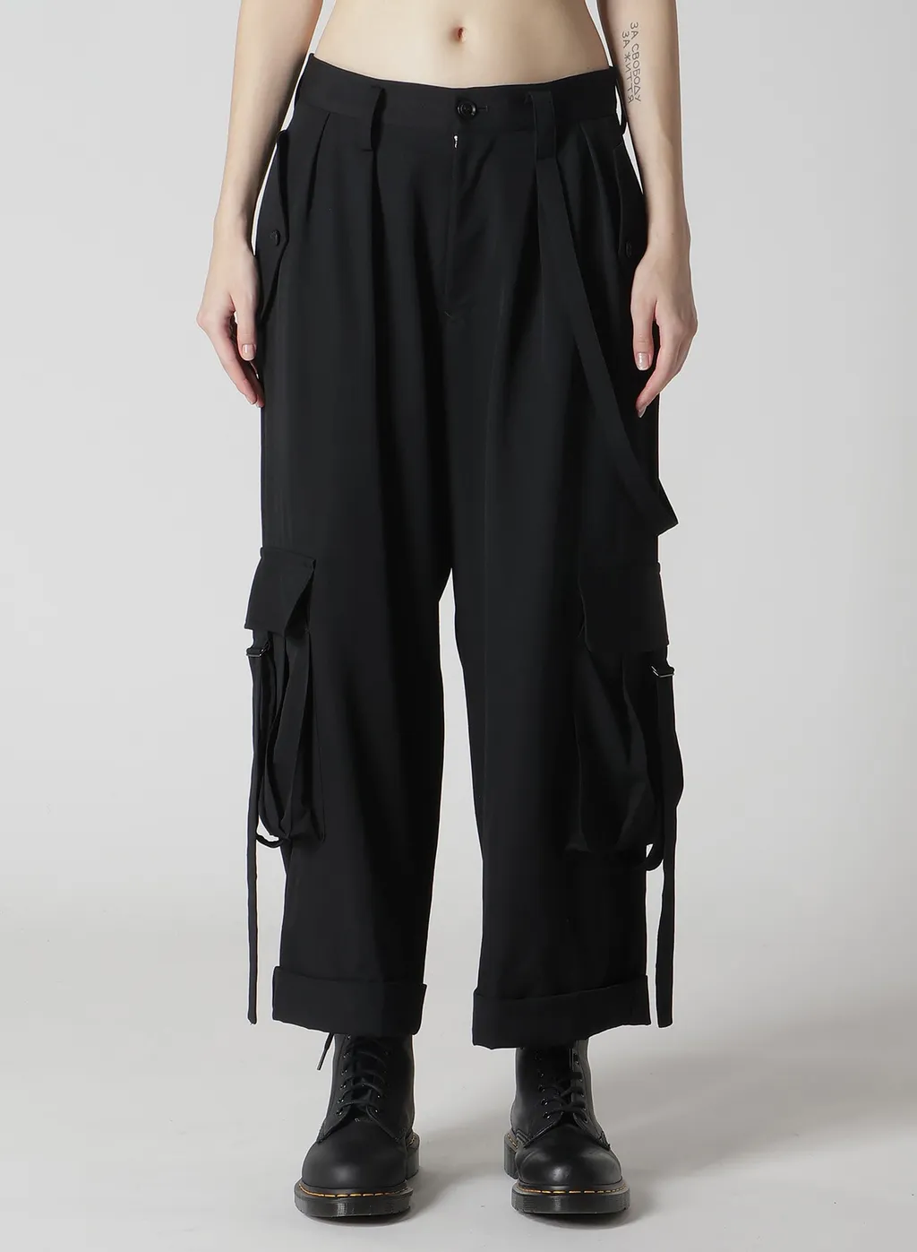 Wool Gabardine Mackin Cargo Pants