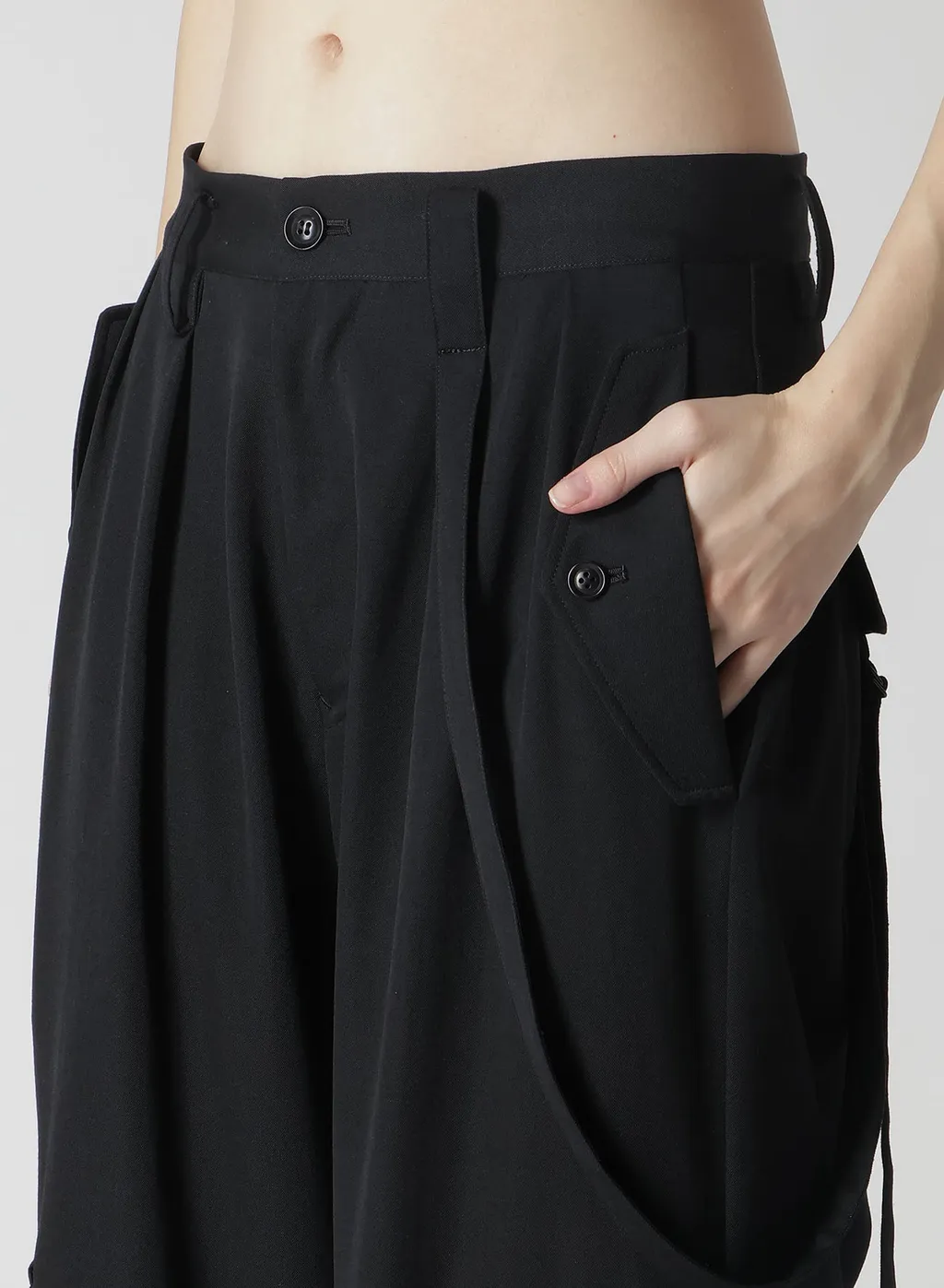 Wool Gabardine Mackin Cargo Pants